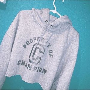 Champion cropped hoodie!